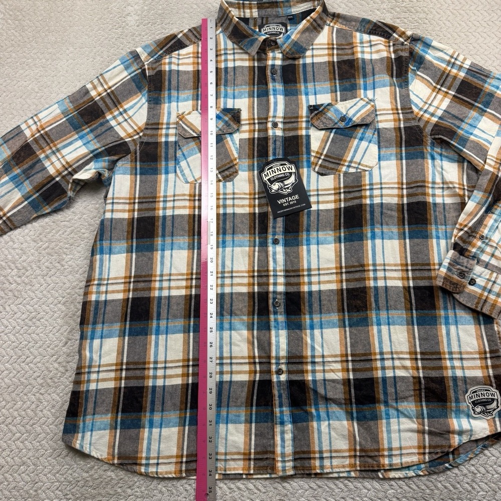 Angry Minnow Clothing Adult XXXL flannel NWT Long Sleeve Up North Cabin - Picture 7 of 14